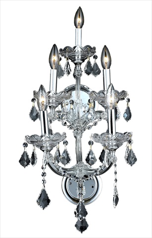 Picture of Elegant Lighting 2800W5C-RC 12 W x 29.5 H in. Maria Theresa Collection Wall Sconce - Royal Cut- Chrome Finish