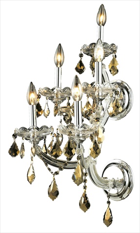 Picture of Elegant Lighting 2800W5C-GT-RC 12 W x 29.5 H in. Maria Theresa Collection Wall Sconce - Royal Cut&#44; Chrome Finish