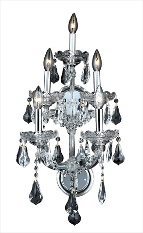 Picture of Elegant Lighting 2801W5C-RC 12 W x 25 H in. Maria Theresa Collection Wall Sconce - Chrome Finish- Royal Cut