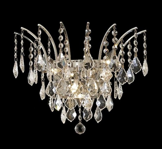 Picture of Elegant Lighting 8033W16C-RC 16 W x 13 H in. Victoria Collection Wall Sconce - Chrome Finish&#44; Royal Cut