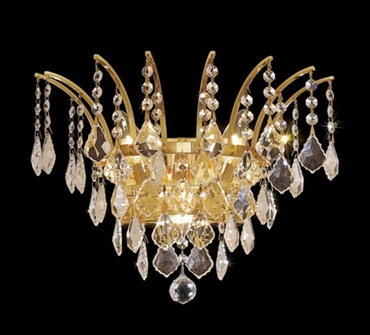 Picture of Elegant Lighting 8033W16G-RC 16 W x 13 H in. Victoria Collection Wall Sconce - Gold Finish- Royal Cut