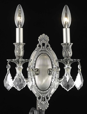 Picture of Elegant Lighting 9202W9PW-RC 9 W x 10.5 H in. Rosalia Collection Wall Sconce - Pewter Finish- Royal Cut