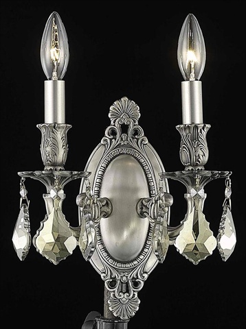 Picture of Elegant Lighting 9202W9PW-GT-RC 9 W x 10.5 H in. Rosalia Collection Wall Sconce - Pewter Finish- Royal Cut
