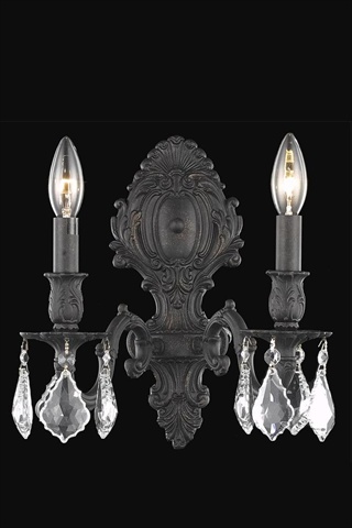Picture of Elegant Lighting 9602W10DB-RC 10 W x 11.5 H in. Monarch Wall Sconce- Royal Cut - Dark Bronze