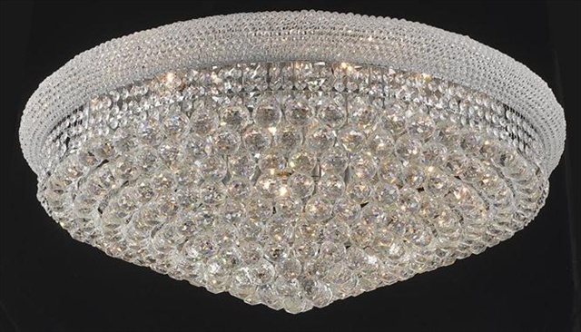 1800F36C-RC 36 D x 14 in. Primo Collection Flush Mount - Royal Cut, Chrome