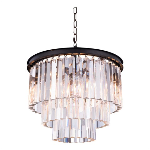 1201D20MB-RC Sydney Pendent Lamp - Mocha Brown- Royal Cut Crystals