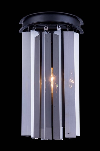 Picture of Elegant Lighting 1208W8MB-SS-RC 8 W x 14 H in. Sydney Wall Lamp - Mocha Brown- Royal Cut Silver Shade Crystals