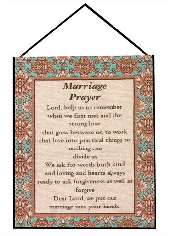 Picture of Charlotte Home Furnishings WW-8860-12390 Marriage Prayer Bannerette Fine Art Tapestry