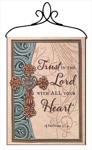 Picture of Charlotte Home Furnishings WW-8862-12392 Trust In The Lord With Verse Bannerette Fine Art Tapestry