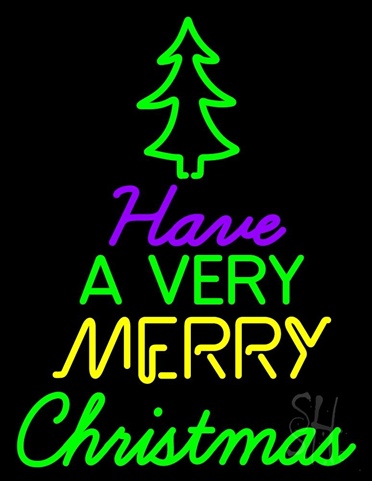 Sign Store 24 x 1 x 31 in. Merry Christmas And Happy New Year Clear Backing Neon Sign