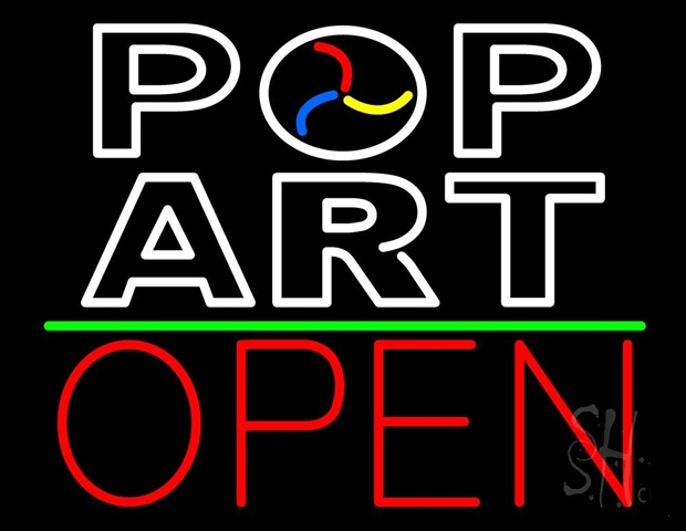 Sign Store 31 x 1 x 24 in. Pop Art With Open Clear Backing Neon Sign