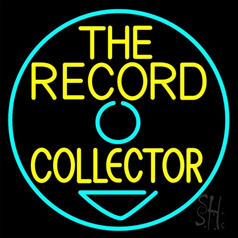 Sign Store 24 x 1 x 24 in. The Record Collector Clear Backing Neon Sign -  The Sign Store, N105-12483-clear