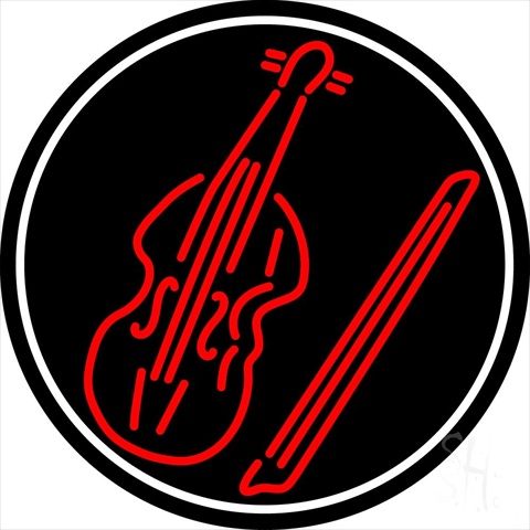 Sign Store 26 x 1 x 26 in. Violin Clear Backing Neon Sign