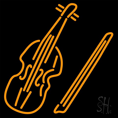 Sign Store 24 x 1 x 24 in. Violin Clear Backing Neon Sign