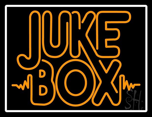 Sign Store 31 x 1 x 24 in. White Border Double Stroke Juke Box Clear Backing Neon Sign