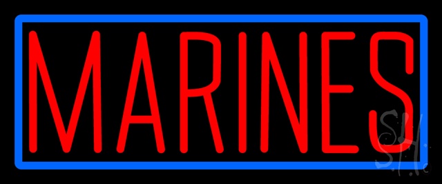 Sign Store 24 x 1 x 10 in. Marines Clear Backing Neon Sign