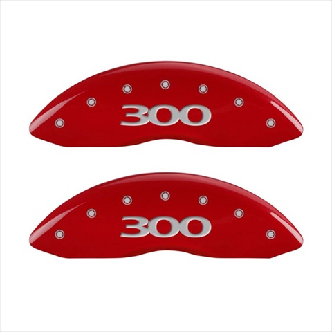 32016S300RD 300 Red Caliper Covers - Engraved Front & Rear, Set of 4