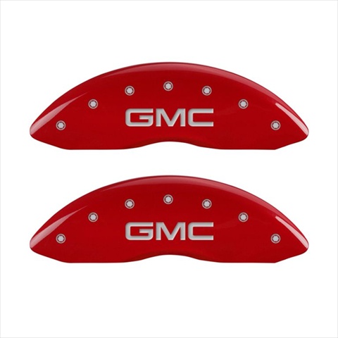 34015SGMCRD GMC Red Caliper Covers - Engraved Front & Rear- Set of 4