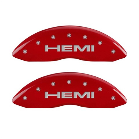 Hemi Red Caliper Covers - Engraved Front & Rear - Set of 4