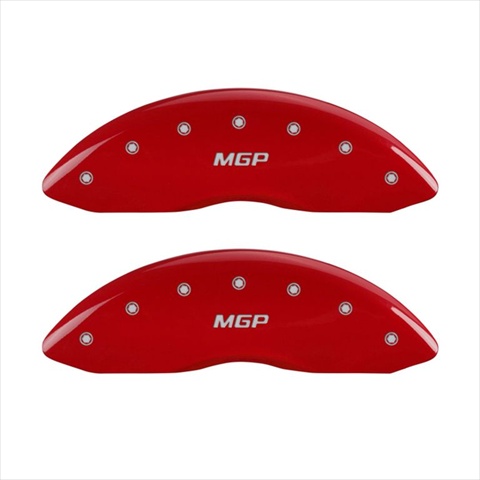 22226SMGPRD MGP Red Caliper Covers - Engraved Front & Rear- Set of 4