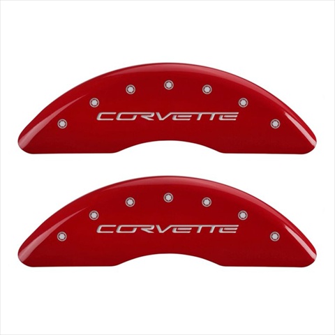 C6 & Corvette Red Caliper Covers - Engraved Front & Rear- Set of 4