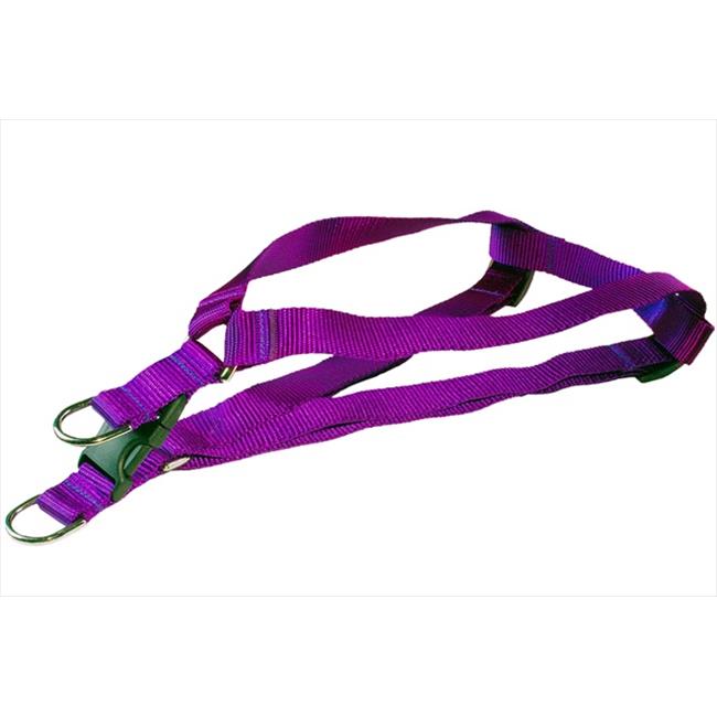 Sassy Dog Wear SOLID PURPLE LG-H Nylon Webbing Dog Harness- Purple - Large