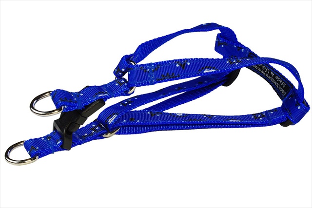 Picture of Sassy Dog Wear BANDANA BLUE1-H Bandana Dog Harness- Blue - Extra Small