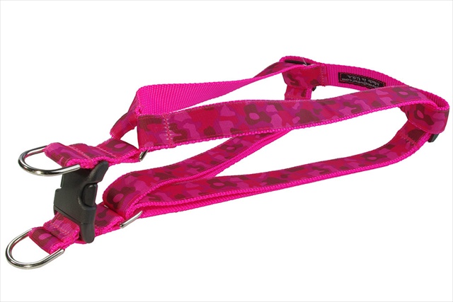 Picture of Sassy Dog Wear CAMOUFLAGE-PINK2-H Camouflage Dog Harness- Pink - Small