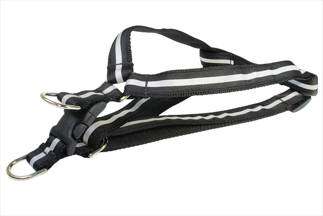 Picture of Sassy Dog Wear REFLECTIVE - BLACK1-H Reflective Dog Harness- Black - Small
