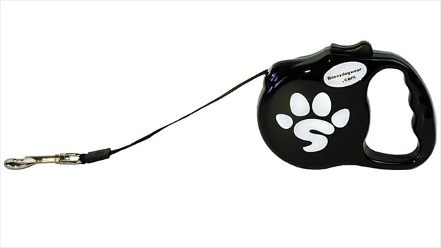 Picture of Sassy Dog Wear RETRAC LEASH - SDW LOGO BLK-2 Wear Retractable Dog Leash- Black - 15 ft.
