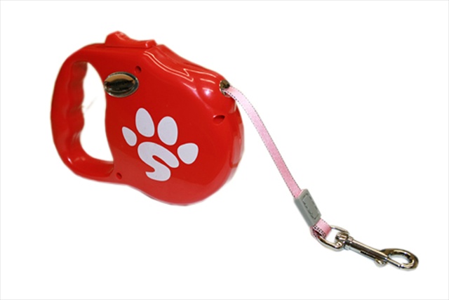Picture of Sassy Dog Wear RETRAC LEASH - SDW LOGO RED-1 Wear Retractable Dog Leash- Red - 10 ft.