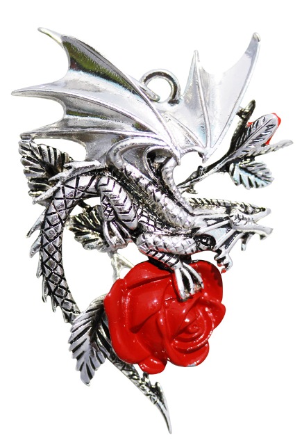 Draca Rosa Pendant - Charisma And Courage By Anne Stokes