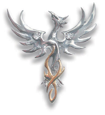 COM04 Sun Phoenix Pendant - Optimism By Anne Stokes