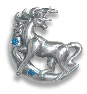 COM05 Lunar Unicorn Pendant - Making Good Decisions By Anne Stokes