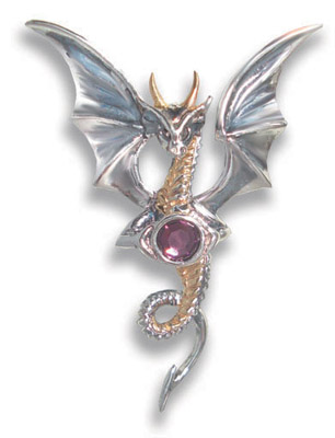 COM10 Celestial Dragon Pendant - Inner Peace By Anne Stokes