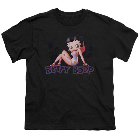 Boop-Glowing - Short Sleeve Youth 18-1 Tee - Black- Extra Large