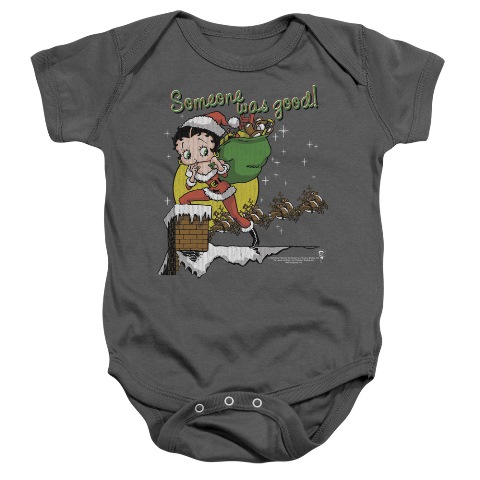 Boop-Chimney - Infant Snapsuit - Charcoal- Medium 12 Months