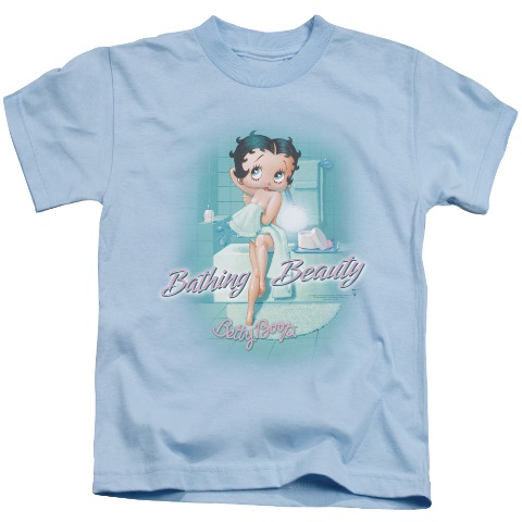 Boop-Bathing Beauty - Short Sleeve Juvenile 18-1 Tee - Light Blue- Small 4