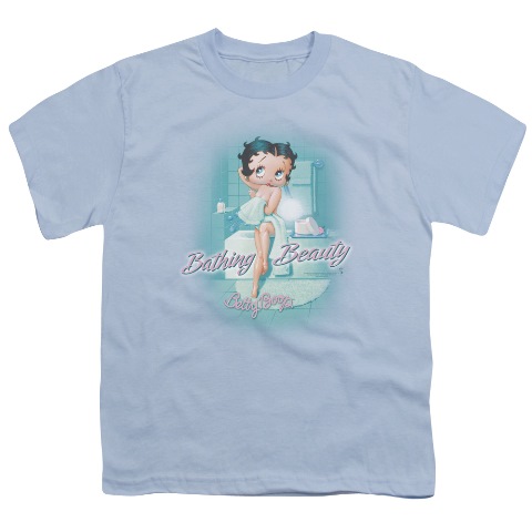Boop-Bathing Beauty - Short Sleeve Youth 18-1 Tee - Light Blue- Medium