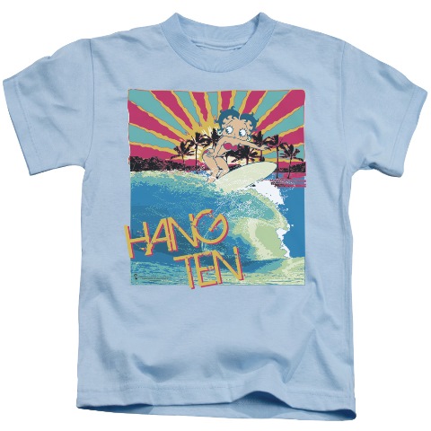 Boop-Hang Ten - Short Sleeve Juvenile 18-1 Tee - Light Blue- Large 7