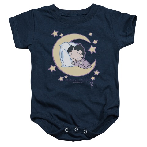 Boop-Sleepy Time - Infant Snapsuit - Navy- Medium 12 Months