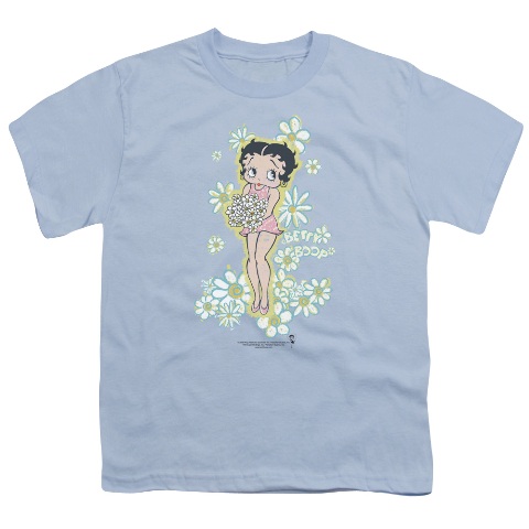 Boop-Flowers 18-1 Tee - Light Blue- Medium