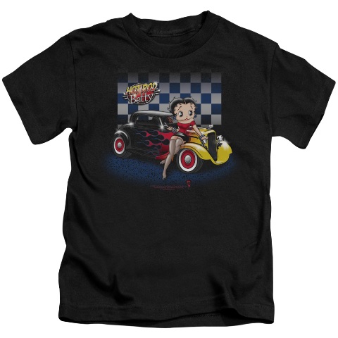 Boop-Hot Rod Boop - Short Sleeve Juvenile 18-1 Tee - Black- Small 4