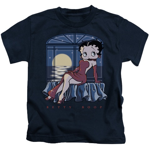 Boop-Moonlight - Short Sleeve Juvenile 18-1 Tee - Navy, Small 4
