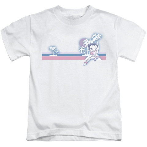 Boop-Reto Surf Band - Short Sleeve Juvenile 18-1 Tee - White- Small 4