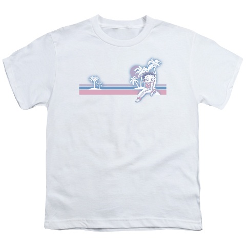 Boop-Reto Surf Band - Short Sleeve Youth 18-1 Tee - White- Extra Large