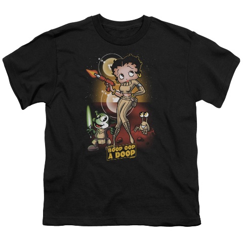 Boop-Star Princess - Short Sleeve Youth 18-1 Tee - Black- Small