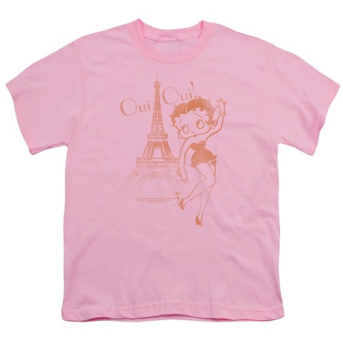 Boop-Oui Oui - Short Sleeve Youth 18-1 Tee - Pink - Small