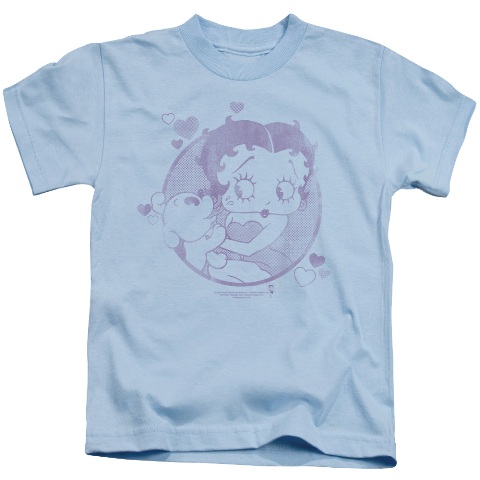 Boop-Perfect Kiss - Short Sleeve Juvenile 18-1 Tee - Light Blue- Large 7