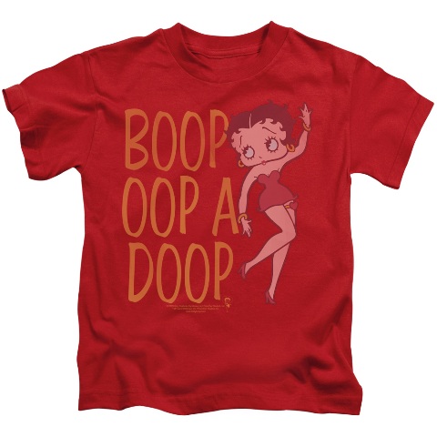 Boop-Classic Oop - Short Sleeve Juvenile 18-1 Tee - Red- Small 4